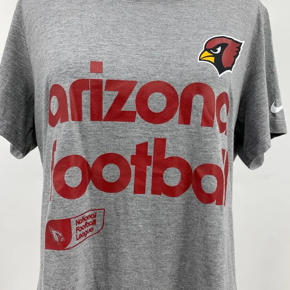 Arizona Cardinals T Shirt Womens M Medium Gray Tri Blend Heathered Football Nike